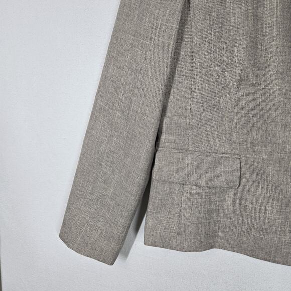 Black Label by Evan Picone Jacket Blazer sz 18 Tan Tweed Pockets Lined Career - Picture 4 of 13